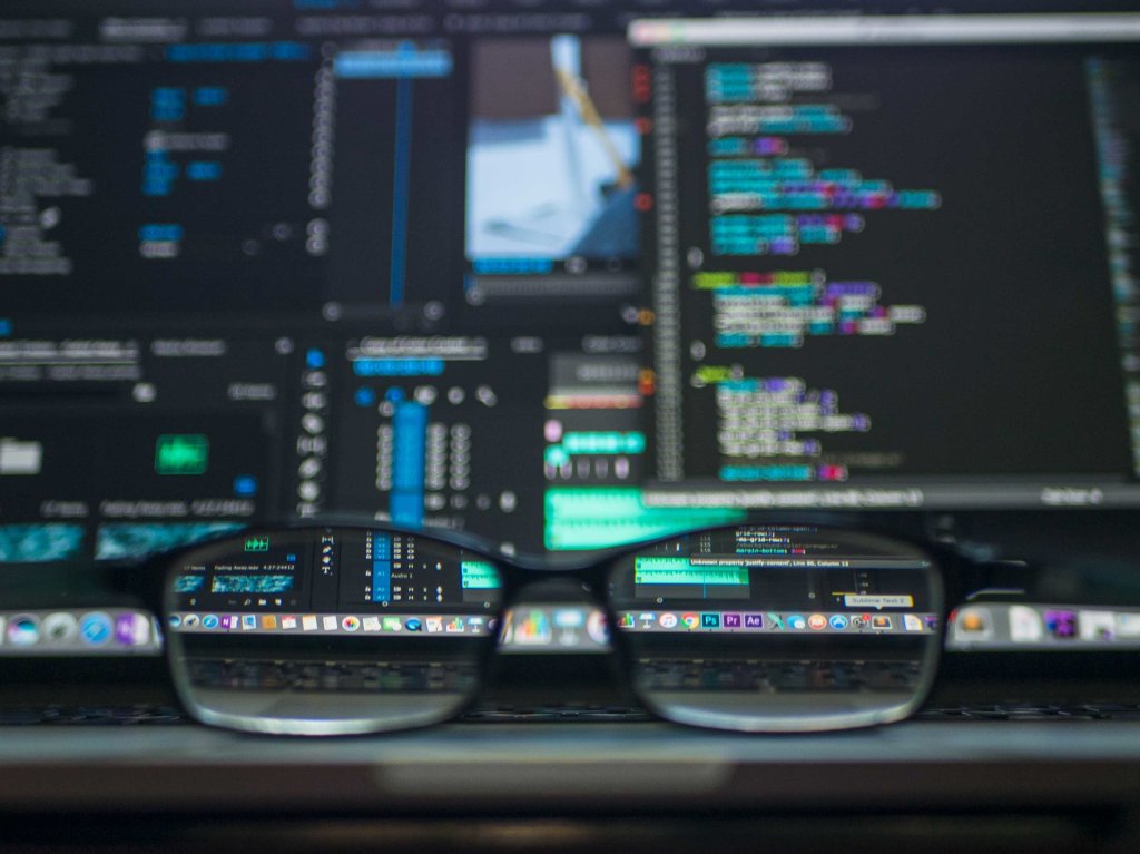 Computer code and glasses